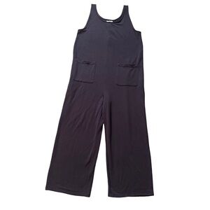 Madewell MWL Women Superbrushed Pull-On Jumpsuit Size MD Gray Sleeveless Relaxed